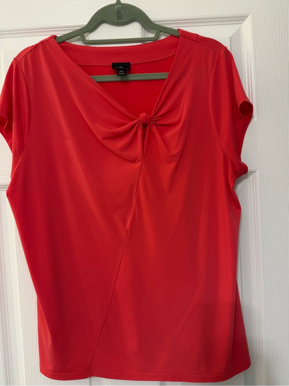 Worthington Knot-Front Cap-Sleeve Top